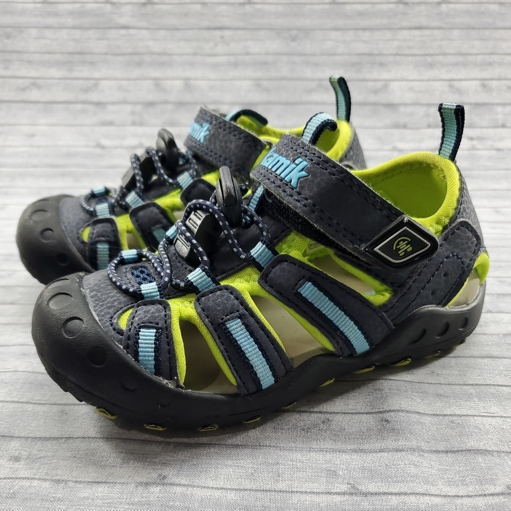 Kamik Toddler Size 9 Blue Gray Crab Water Sandals Closed Toe